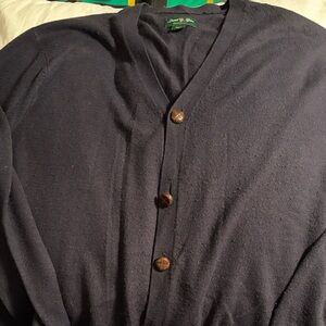 David Taylor Navy Button-Front Men's Cardigan